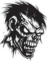 Decayed Zombie Impression Mascot Vector Zombie Mascot Enigma Vector Design