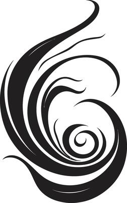 Sculpted Dynamics Abstract Modern Vector Art Fluid Spirals Contemporary Curly Vector Imagery