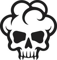 Nimbus Nocturne Black Logo with Skull in Cloud Frosty Fusion Ice Cream Cone Skull Vector