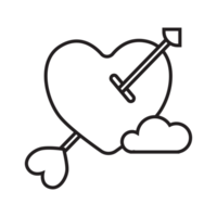 Love bow icon transparent background png