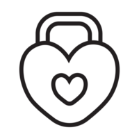 Love lock icon transparent background png