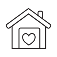 Zuhause und Liebe Symbol transparent Hintergrund png