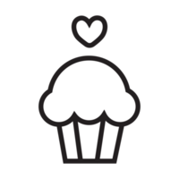 Cupcake love icon transparent background png