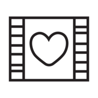 Film and love icon transparent background png