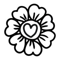 Love flower icon transparent background png