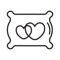 l'amour oreiller icône transparent Contexte png