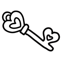 Love key icon transparent background png