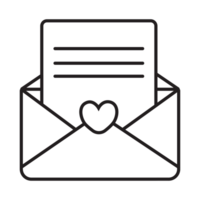 Love letter icon transparent background png