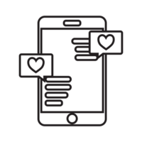 Chat and smartphone icon transparent background png