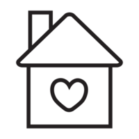 Zuhause und Liebe Symbol transparent Hintergrund png