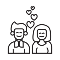 Couple character icon transparent background png