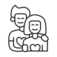 Couple character icon transparent background png