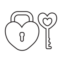 Love lock icon transparent background png