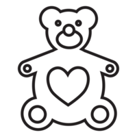 Teddy bear doll icon transparent background png