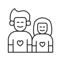 Couple character icon transparent background png