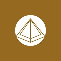 Triangle piramid icon and symbol vector template