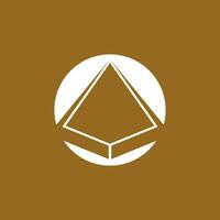 Triangle piramid icon and symbol vector template