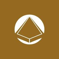 Triangle piramid icon and symbol vector template