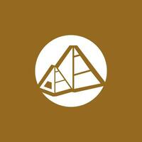 Triangle piramid icon and symbol vector template