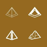 Triangle piramid icon and symbol vector template