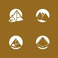 Triangle piramid icon and symbol vector template
