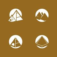 Triangle piramid icon and symbol vector template