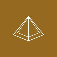 Triangle piramid icon and symbol vector template