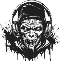 Cadaverous Rap Styles Zombie Hip Hop Undead Flow Hip Hop Zombie Vector