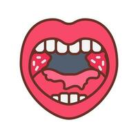 Tonsil icon in vector. Logotype vector