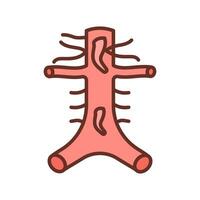 abdominal arterias icono en vector. logotipo vector