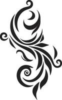 Sophisticated Calligraphic Vector Art Decorative Vector with Intricate Lines