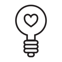 Love lamp icon transparent background png