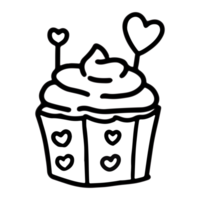 Cupcake Liebe Symbol transparent Hintergrund png