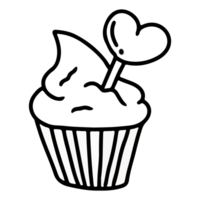 Cupcake love icon transparent background png