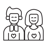 Couple character icon transparent background png