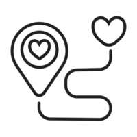 mapas y amor icono transparente antecedentes png