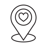 Casamento localização ícone transparente fundo png