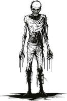 Decayed Vector Impression Zombie Representation Zombie Menace Stance Vector Zombie Design