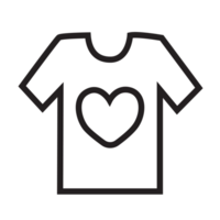 camisa y amor icono transparente antecedentes png