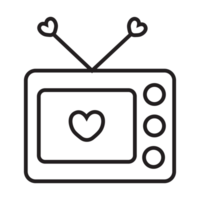 télévision et l'amour icône transparent Contexte png