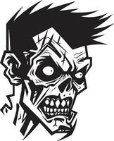 Decayed Mascot Zombie Vector Icon Zombie Character Mascot Vector Representation