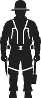Electrician Worker Vector Design Power Worker Silhouette Black Icon