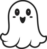 Midnight Companion Black Vector Ghost Charming Haunt Cute Ghost Icon