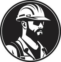 Blueprint Boss Construction Vector Constructing Visionary Worker Icon