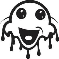 Ink Drenched Horror Sinister Slime Symbol Gelatinous Ghoul A Slime Monster in Vector