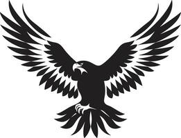 Noble Avian Profile Black Eagle Vector Proud Hunter Emblem Vector Eagle Icon