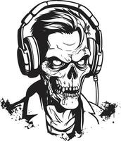 horrible Sonic resonancia elegante zombi vector zombi Sonic mezcla auricular diseño imagen