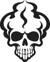 Hazy Haunt Black Logo with Skull Cloud Ethereal Enigma Cloud Shaped Black Skull Emblem vector