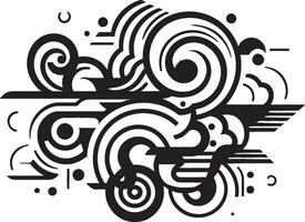 Dynamic Spirals Curly Abstracts in Modern Vector Art Fluid Whirls Abstract Curly Vectors in Modern Style