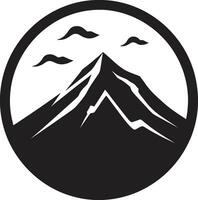 Fury Forge Black Icon for Volcano Power Lava Lines Volcano Mountain in Striking Black Vector